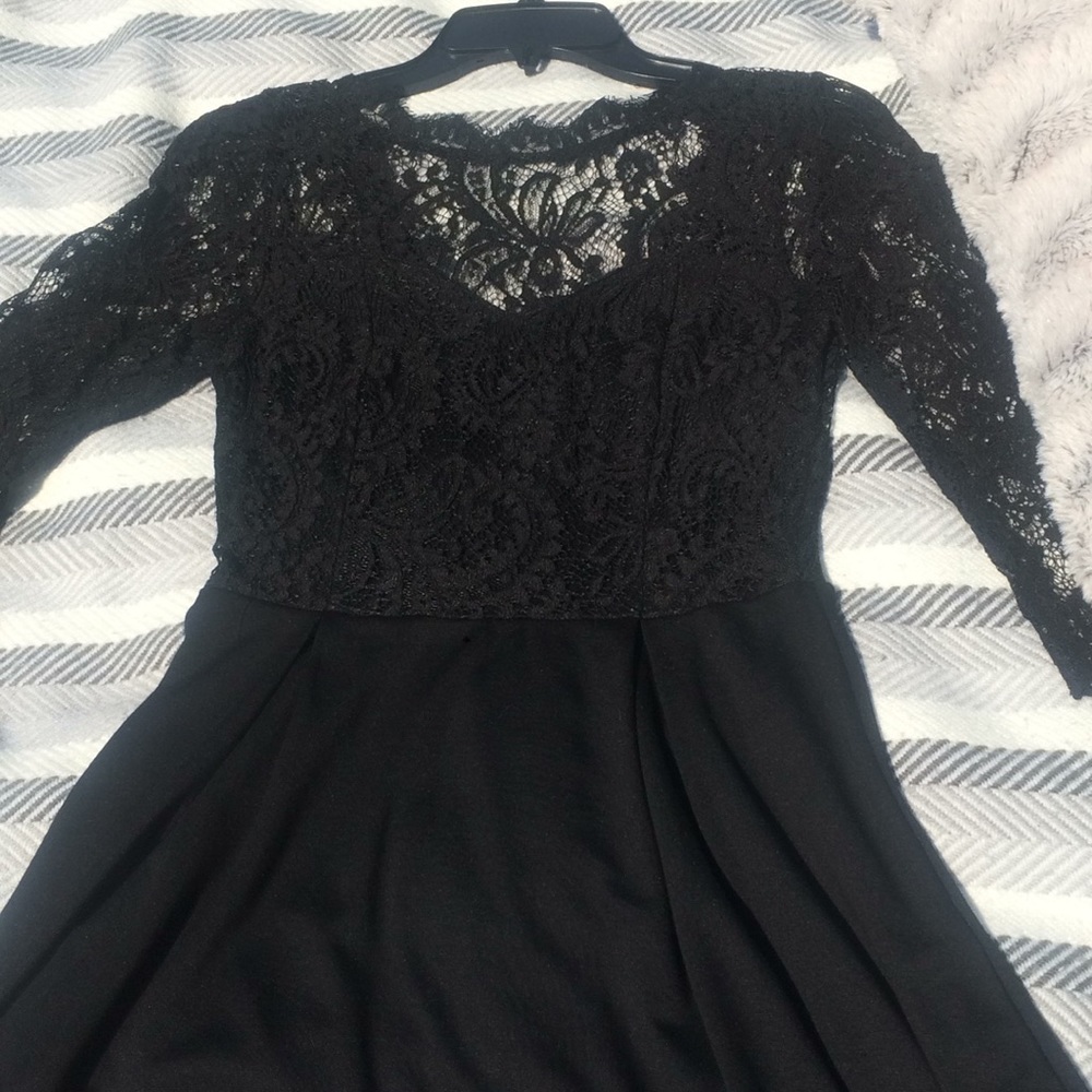 Francesca's BLACK LACE TOP DRESS size S